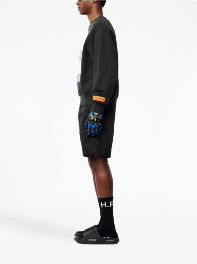 Heron Preston Geschilderde Crewneck Vogelontwerp Black Heren - Foto 4