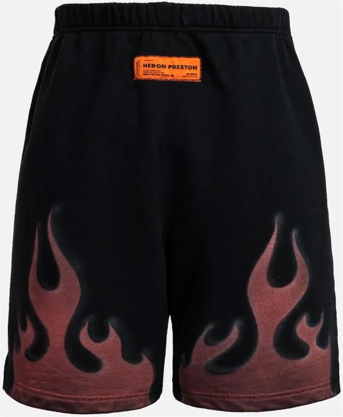 Heron Preston Unieke Bedrukte Zwarte Shorts Black Heren - Foto 3