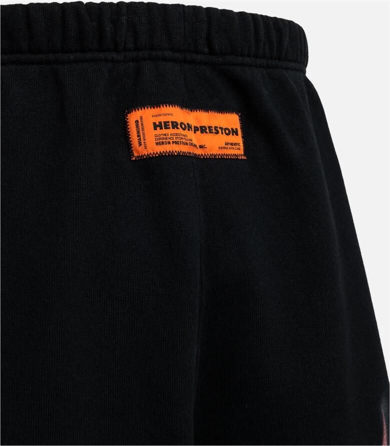Heron Preston Unieke Bedrukte Zwarte Shorts Black Heren