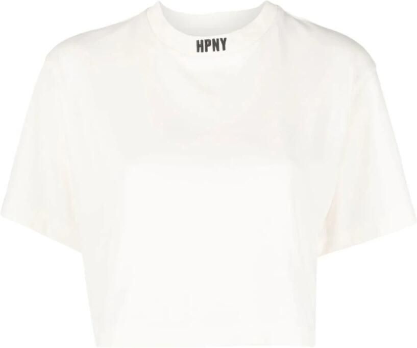 Heron Preston Korte katoenen T-shirt met contrasterend logo White Dames