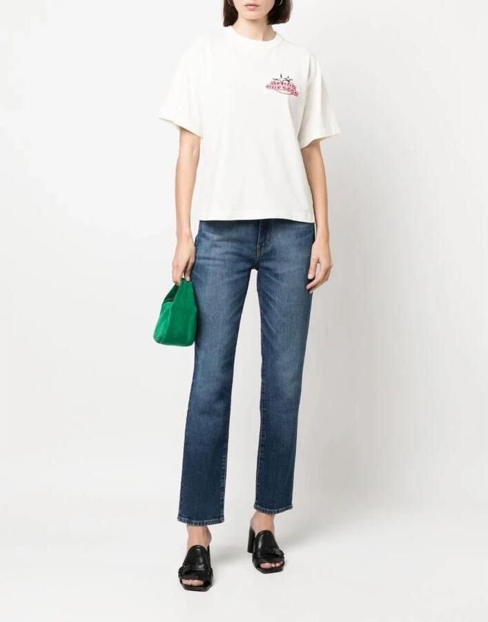 Heron Preston Witte Sponsor Logo T-Shirt White Dames