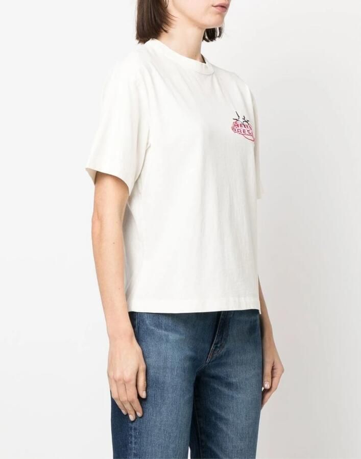 Heron Preston Witte Sponsor Logo T-Shirt White Dames - Foto 2