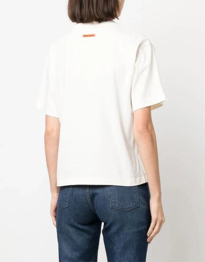 Heron Preston Witte Sponsor Logo T-Shirt White Dames - Foto 3