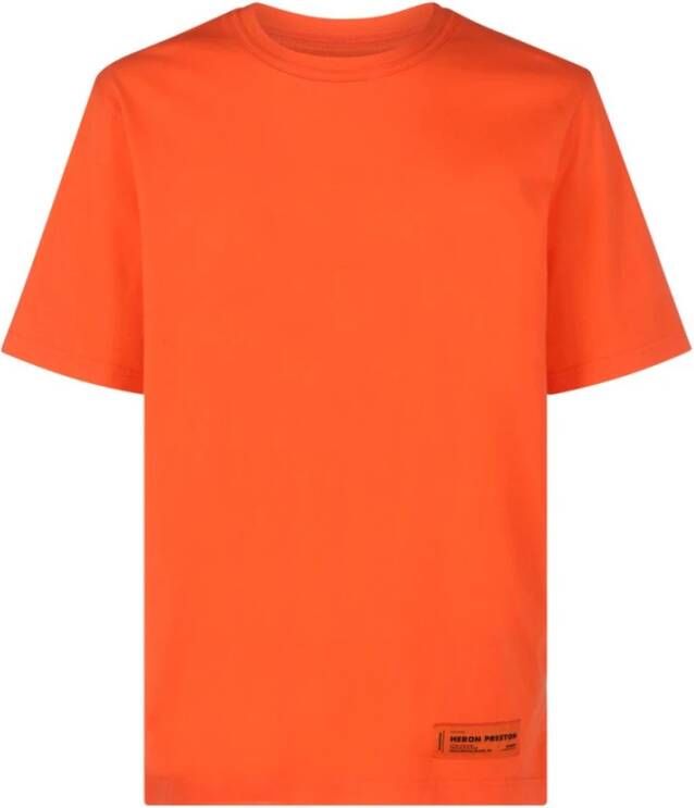 Heron Preston Hmaa031C99Jer0018400 T-Shirt Oranje Heren