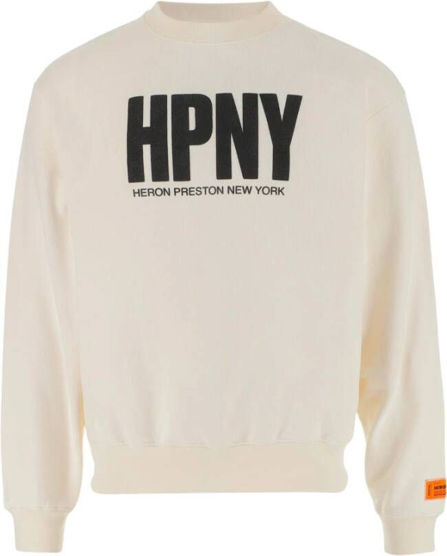 Heron Preston Katoenen sweatshirt met logo print Wit Heren