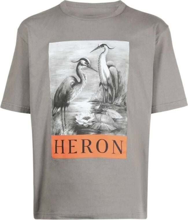 Heron Preston Grijze Katoenen Logo T-shirt voor Mannen Grijs Heren