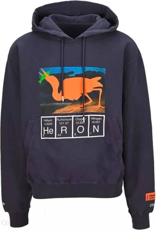 Heron Preston Logo Hoodie voor Heren Blauw Heren