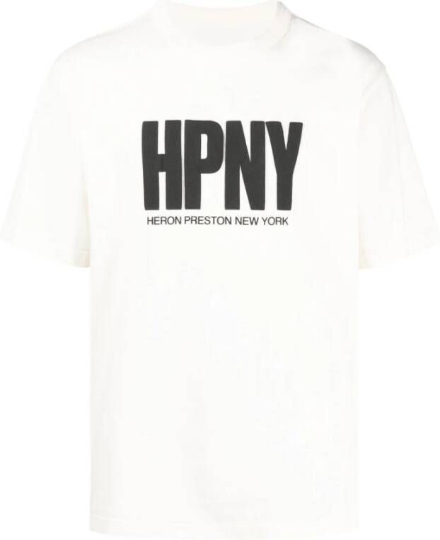 Heron Preston Logo-print Katoenen T-shirt voor Casual Gelegenheden Wit Heren