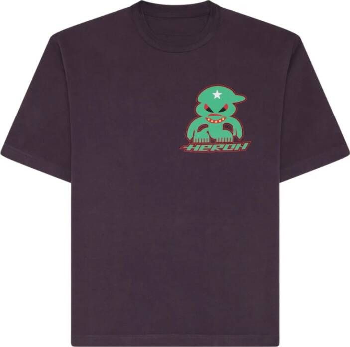 Heron Preston Monster T-shirt Korte Mouwen Paars Groen Purple Heren