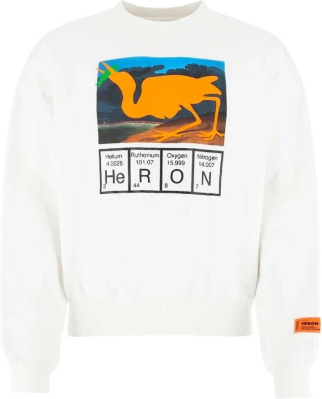 Heron Preston Periodiek Tabel Print Sweatshirt Wit Heren