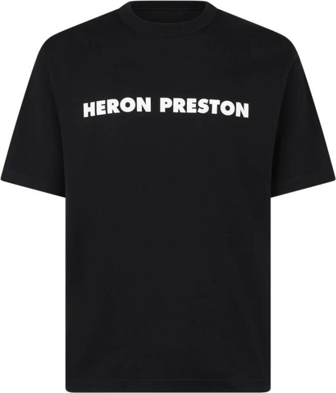 Heron Preston Biologisch Katoenen Slogan Print T-shirt Zwart Heren