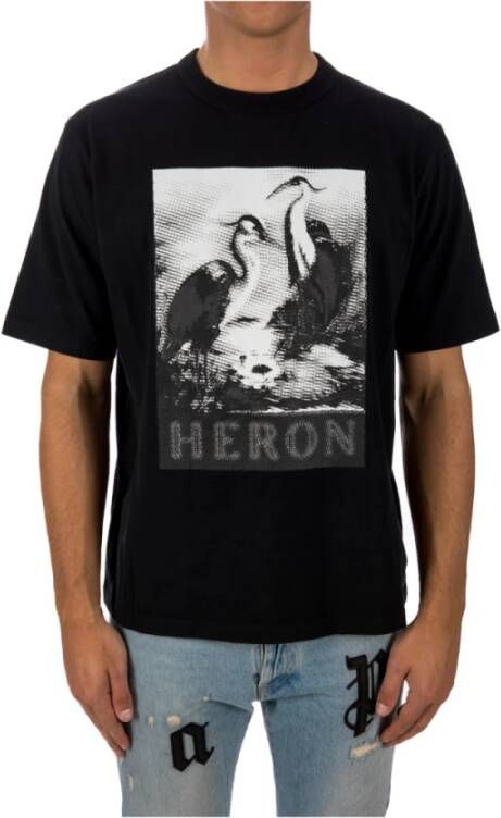 Heron Preston print T-shirt Zwart Heren