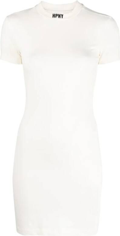 Heron Preston Logo-geborduurde T-shirt Jurk White Dames