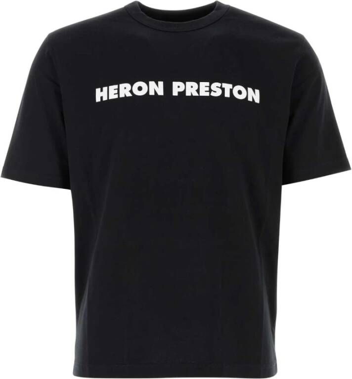 Heron Preston Stijlvol Zwart Katoenen T-Shirt Zwart Heren