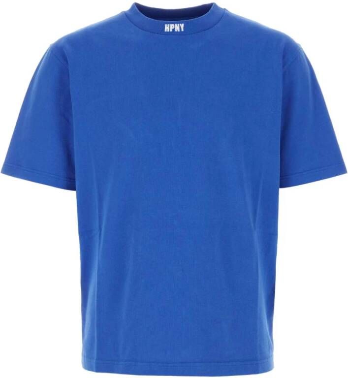 Heron Preston Stijlvolle Blauwe Katoenen T-Shirt voor Heren Blauw Heren
