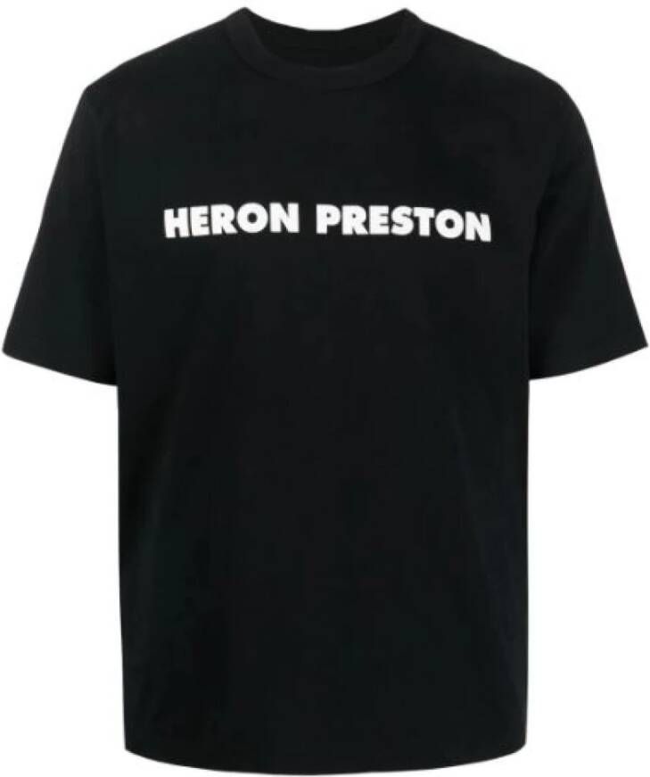 Heron Preston Stijlvolle Zwarte Katoenen T-shirt voor Heren Zwart Heren