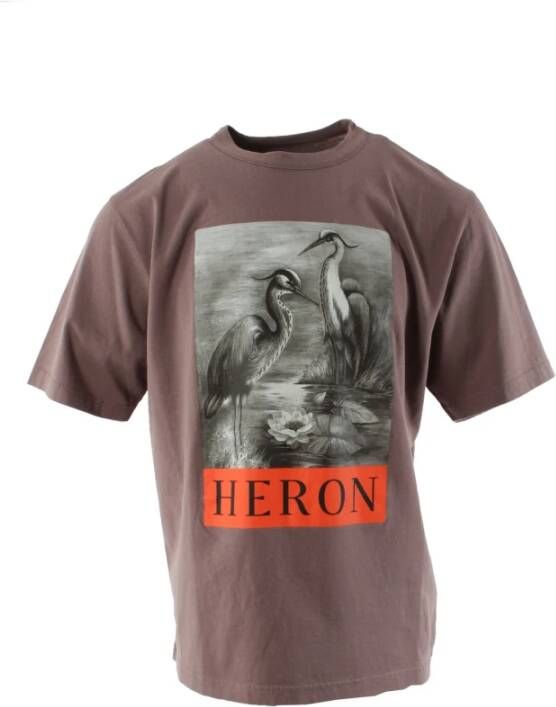 Heron Preston T-shirt Maat L Bruin Heren