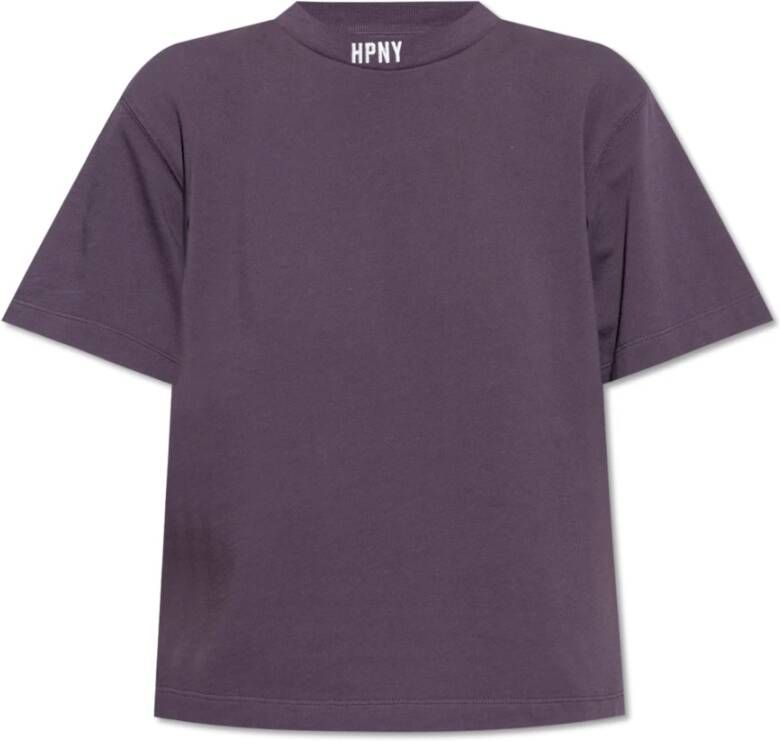 Heron Preston T-shirt met logo Purple Dames