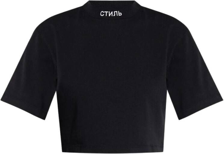Heron Preston T-shirt met logo Zwart Dames