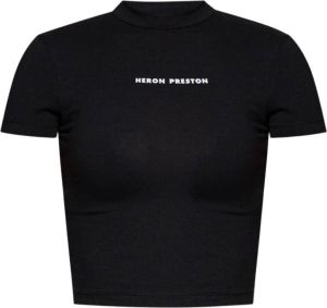 Heron Preston T-shirt with logo Zwart Dames
