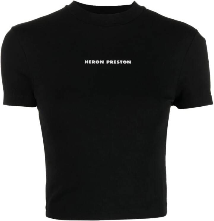 Heron Preston Logo Print T-shirt Zwart Dames