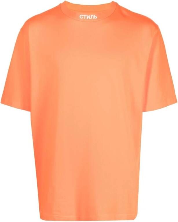Heron Preston T-shirts en Polos Orange Oranje Heren