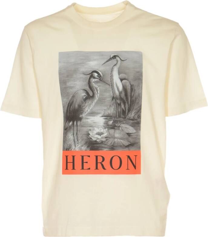 Heron Preston Heron Logo Print Relaxte T-shirt White Heren