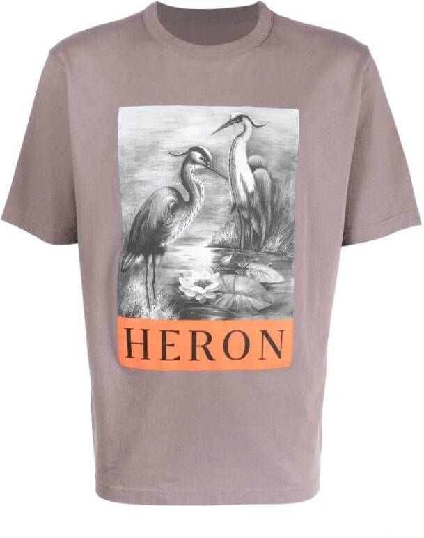 Heron Preston T-shirt Maat L Bruin Heren