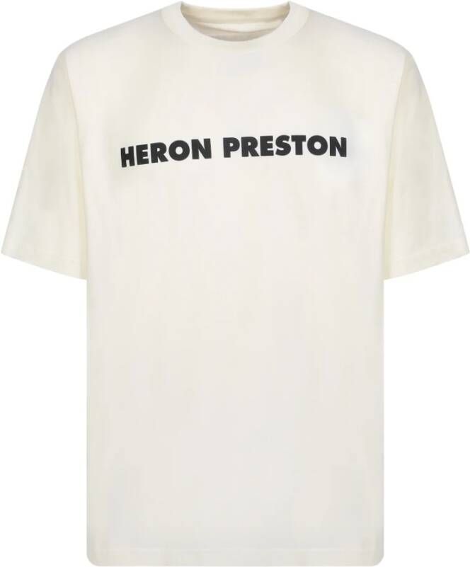 Heron Preston Witte T-shirts en Polos met Logo White Heren