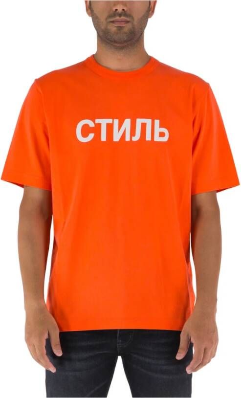 Heron Preston T-shirt met logoprint Oranje - Foto 2