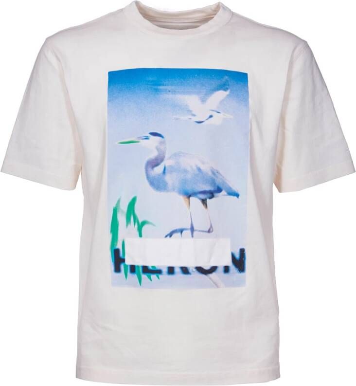 Heron Preston Lichte en natuurlijke witte T-shirts en Polos White Heren