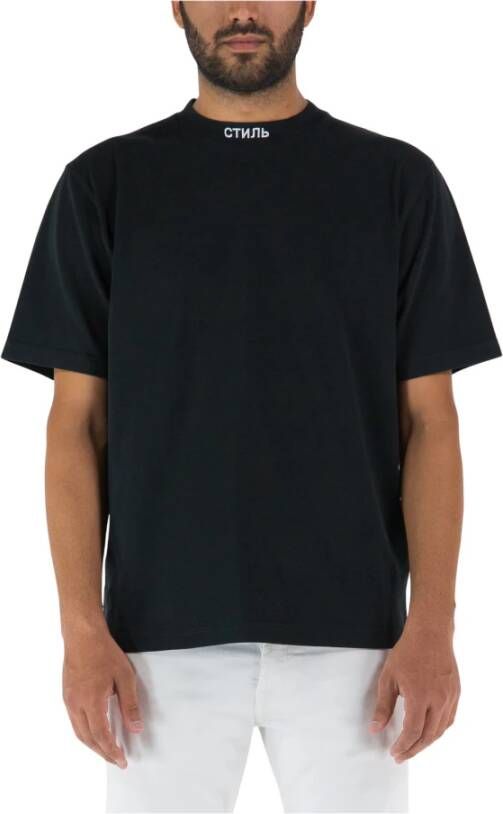 Heron Preston Men Clothing T-Shirts ; Polos Hmaa034C99Jer001 Zwart Heren