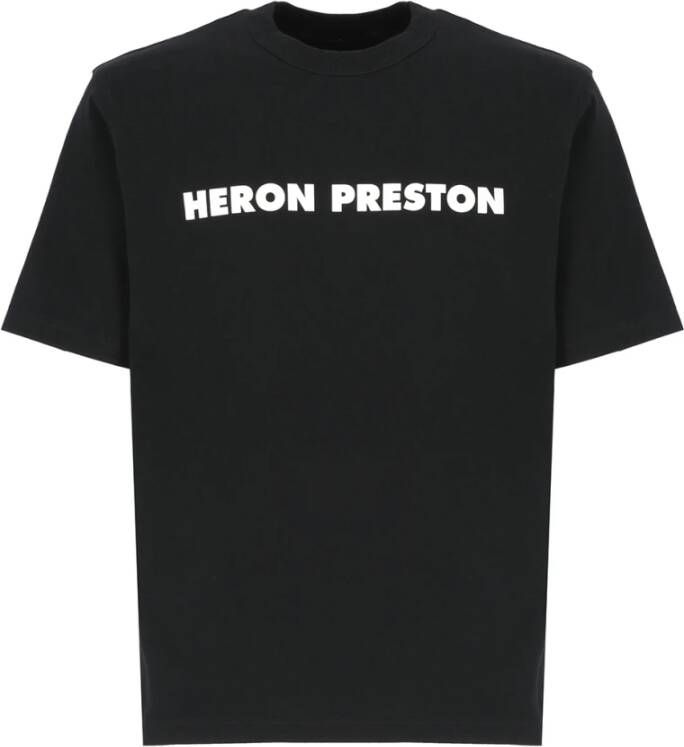 Heron Preston Stijlvolle Zwarte Katoenen T-shirt voor Heren Zwart Heren