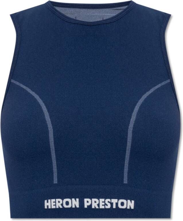 Heron Preston Top met logo Blauw Dames