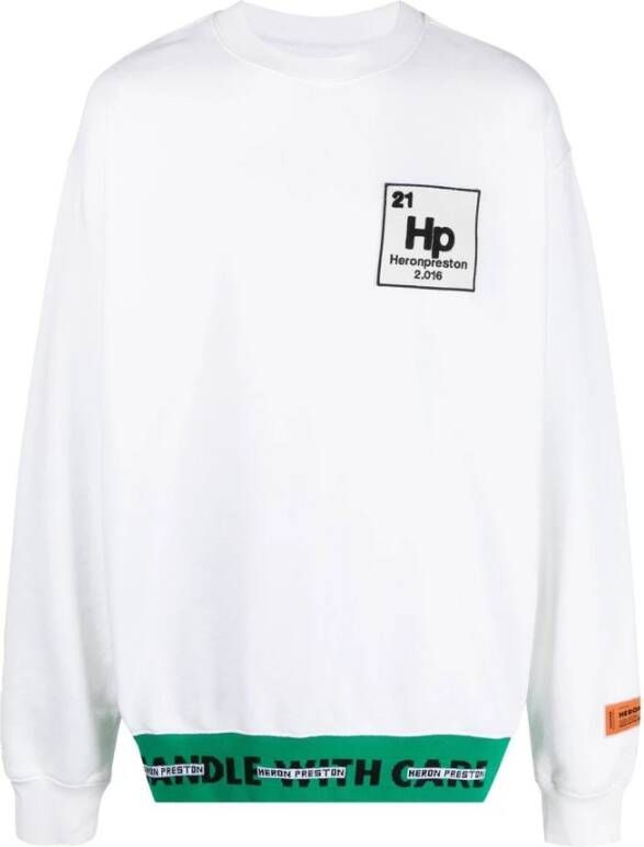 Heron Preston Logo Tape Sweatshirt White Heren