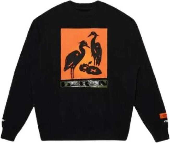 Heron Preston Zwart Sweatshirt met Grafische Prints Black Heren