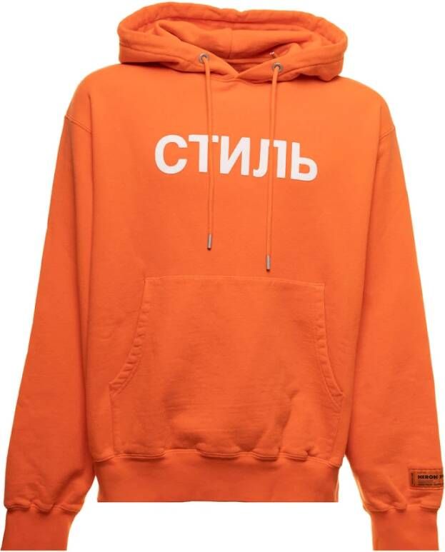 Heron Preston Ctnmb Logo Hoodie Orange White Sweatshirt Orange Heren