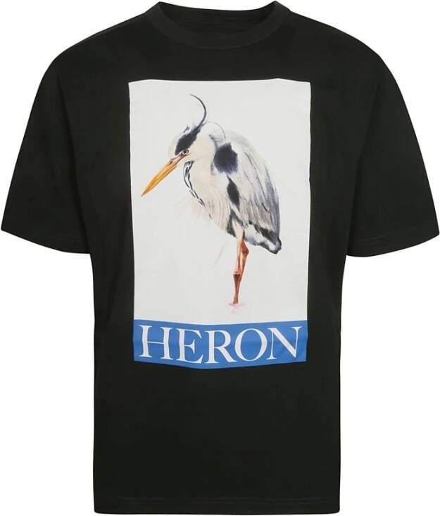Heron Preston TS Heron Vogel Print T-Shirt Black Heren