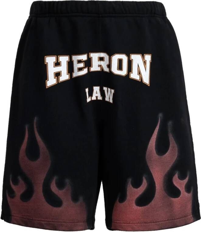 Heron Preston Unieke Bedrukte Zwarte Shorts Zwart Heren