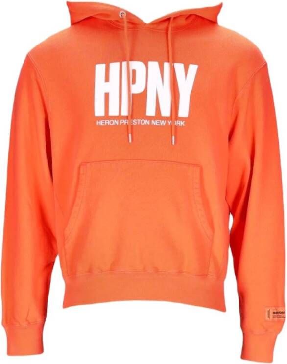 Heron Preston Urban Katoenen Hoodie Oranje Heren