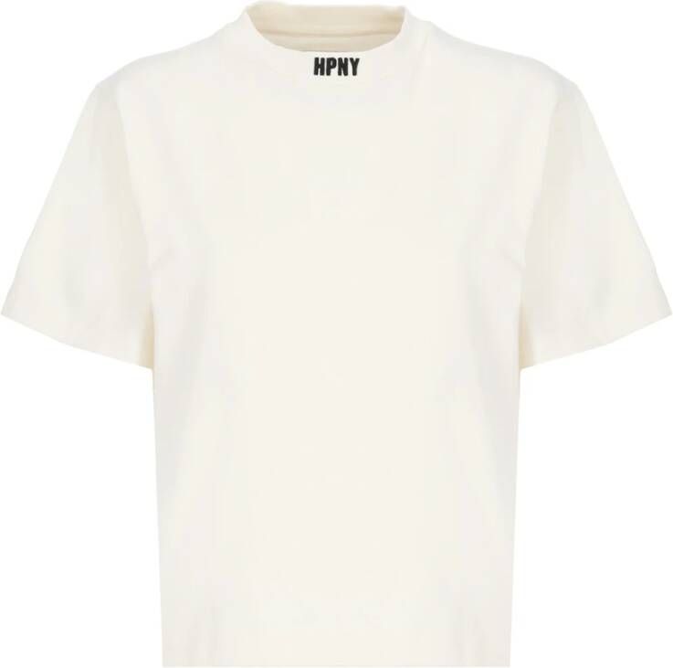 Heron Preston Witte Katoenen T-shirt met Contrasterend Logo Wit Dames