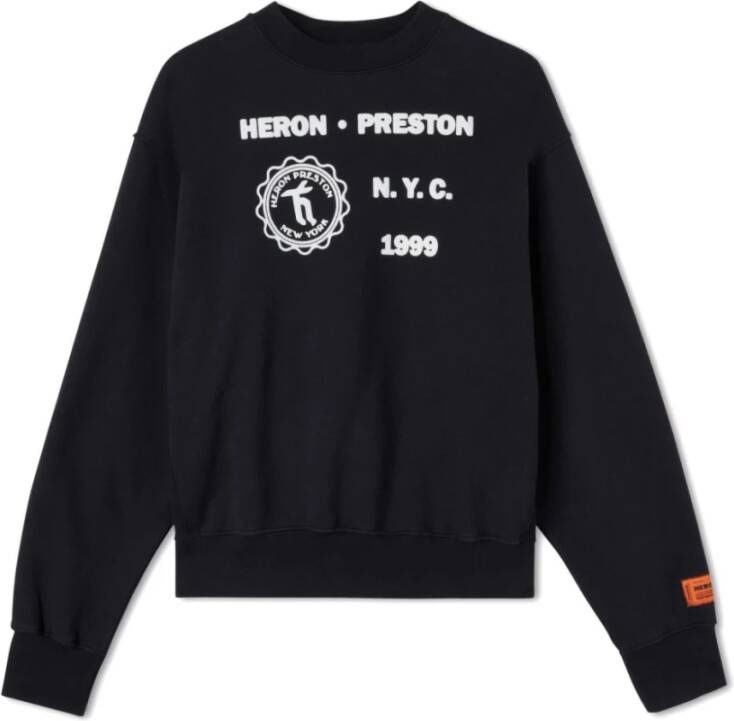Heron Preston Zwart Crewneck Sweatshirt met Logo Print Zwart Heren