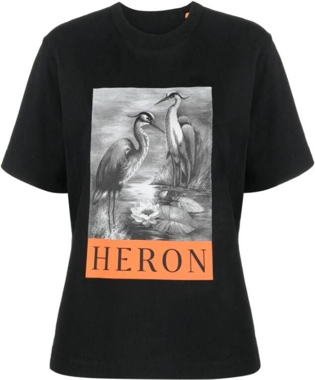Heron Preston Zwart Grafisch Print T-shirt voor Vrouwen Zwart Dames