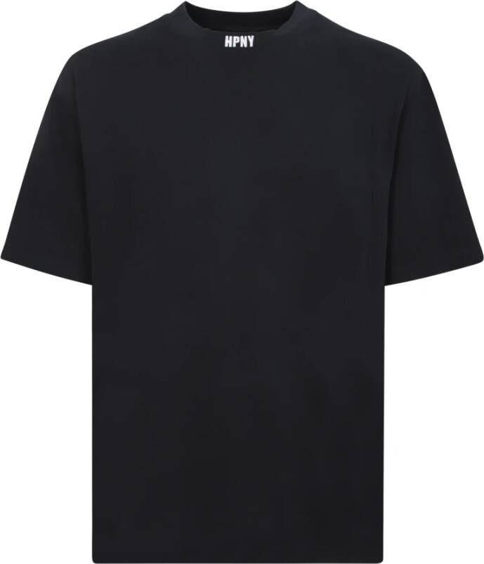 Heron Preston Zwart Katoenen T-Shirt met Geborduurd Logo Zwart Heren