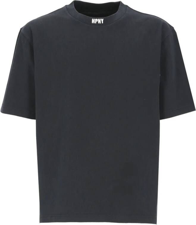 Heron Preston Zwarte Katoenen T-shirt voor Heren met Unieke Borduursels Zwart Heren