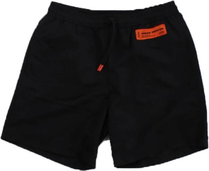 Heron Preston Zwarte Logo Shorts voor Heren Zwart Heren
