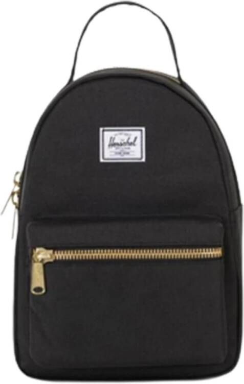 Herschel Zwarte Mini Rugzak met Gestreepte Voering Black Heren