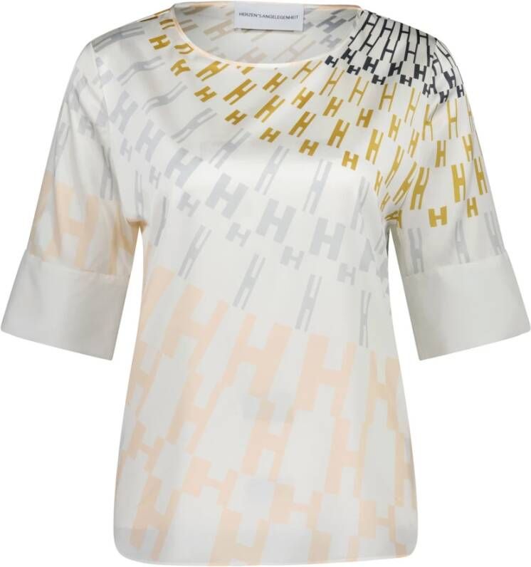 HERZEN´S ANGELEGENHEIT Shirt korte mouwen Van wit