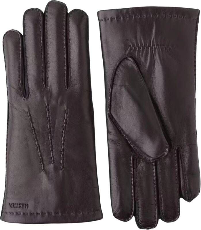 Hestra Klassieke handgenaaide handschoenen met wollen voering Brown Unisex
