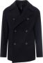Hevo Double-Breasted Coats Blauw Heren - Thumbnail 1
